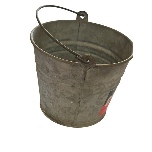 Cubasa 5 INCH Galvanized Steel Bucket PAIL Farm Architectural 3 Liter Vintage - Picture 2 of 8